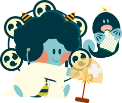 家電を修理する鬼のキャラクター