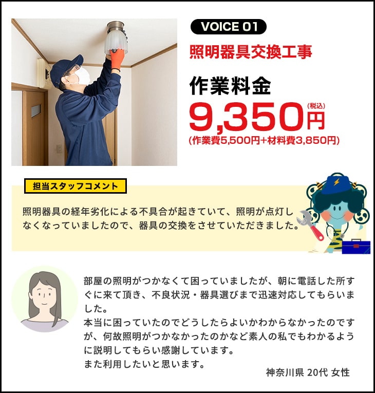 照明器具交換工事