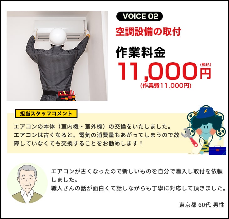空調設備の取り付け